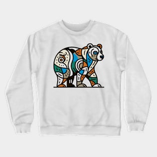 Bear illustration. Illustration of a bear in cubism style Crewneck Sweatshirt